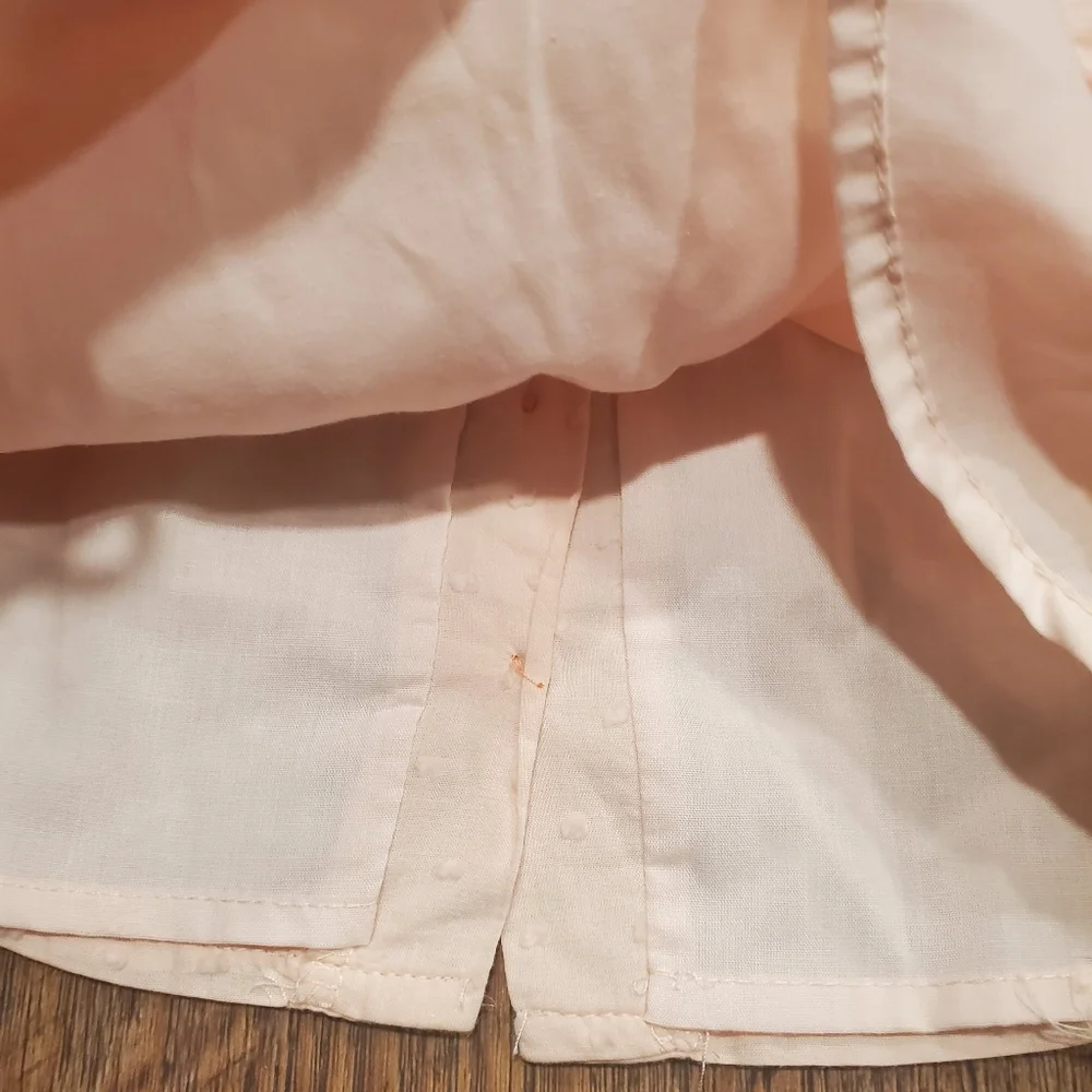 Catherine Malandrino Baby Girl Eyelet Pastel Pink Swiss Dot Top Chambray Shorts